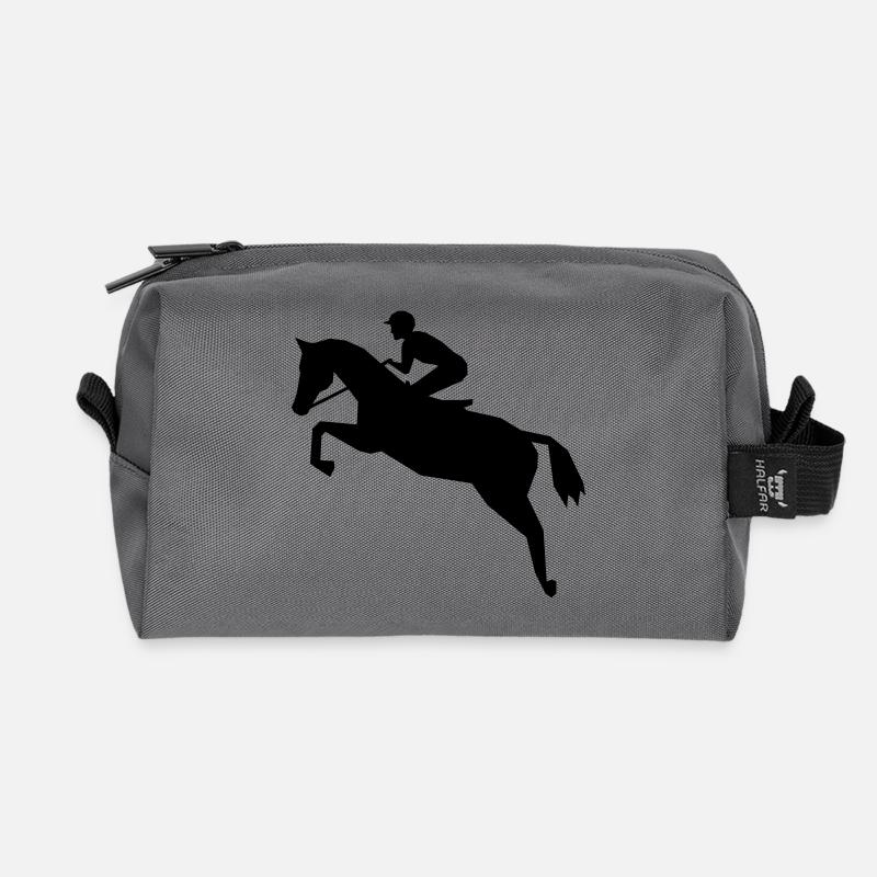 Jockey - Pferderennen - Recycelte Kulturtasche - Anthrazit