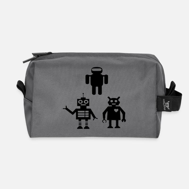 Roboter Android - Recycelte Kulturtasche - Anthrazit