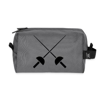 fencing - Recycled Toiletry Zip Bag - anthracite - Front
