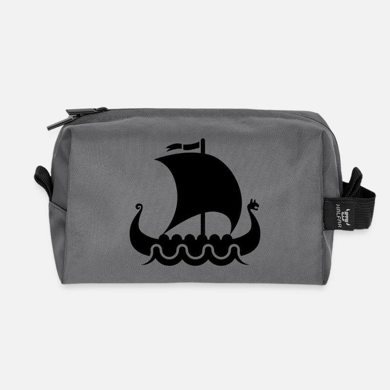 wikinger vikings - Recycelte Kulturtasche - Anthrazit