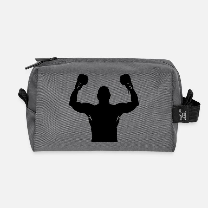 boxe - Trousse de toilette en tissu recyclé - anthracite