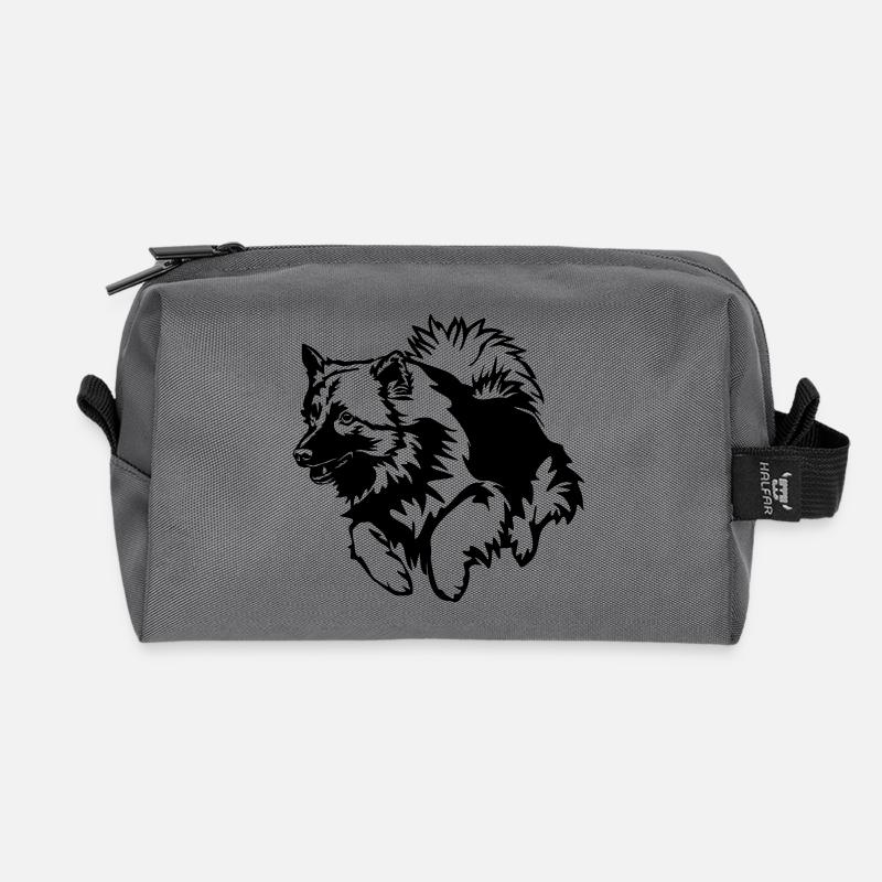 Wolfsspitz - Recycelte Kulturtasche - Anthrazit