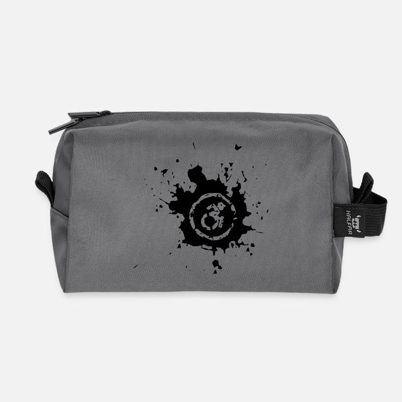 Rollstuhl-Spritzer, Farbspritzer Rollstuhl-Design* - Recycelte Kulturtasche - Anthrazit