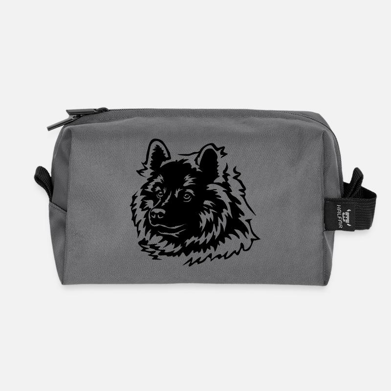 Eurasier Kopf - Recycelte Kulturtasche - Anthrazit
