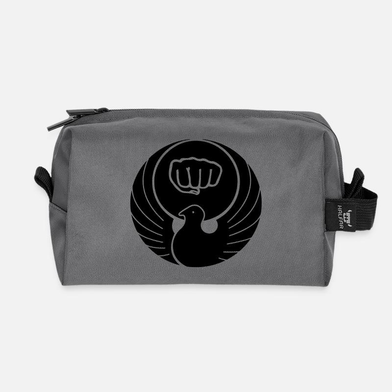 Wado-Taube mit Karate-Faust - Recycelte Kulturtasche - Anthrazit