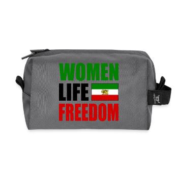Women life freedom - Trousse de toilette en tissu recyclé - anthracite - Devant