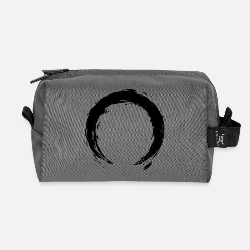Enso Zen Kreis - Recycelte Kulturtasche - Anthrazit