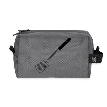 Kitchen utensils baking shovel - Recycled Toiletry Zip Bag - anthracite - Front