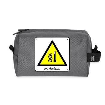 En chaleur - Trousse de toilette en tissu recyclé - anthracite - Devant