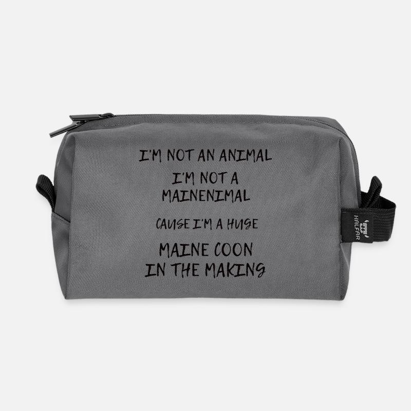 Ich bin kein Tier - ich bin kein Mainimal - LMN-Stil - Recycelte Kulturtasche - Anthrazit
