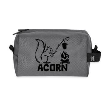 Acorn - Hungry Squirrel [Black] - Recycled Toiletry Zip Bag - anthracite - Front