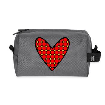 LIEBE. PAAR. ICH HABE GERADE GEHEIRATET. Junggesellinnenabschied. VALENTINSTAG. - Recycelte Kulturtasche - Anthrazit - Vorne