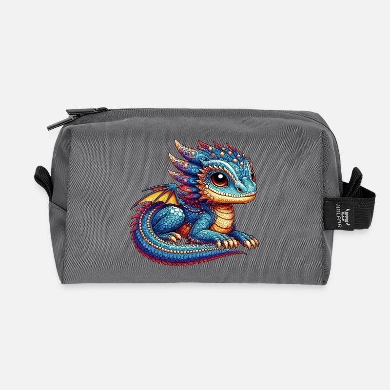 Drache - Recycelte Kulturtasche - Anthrazit