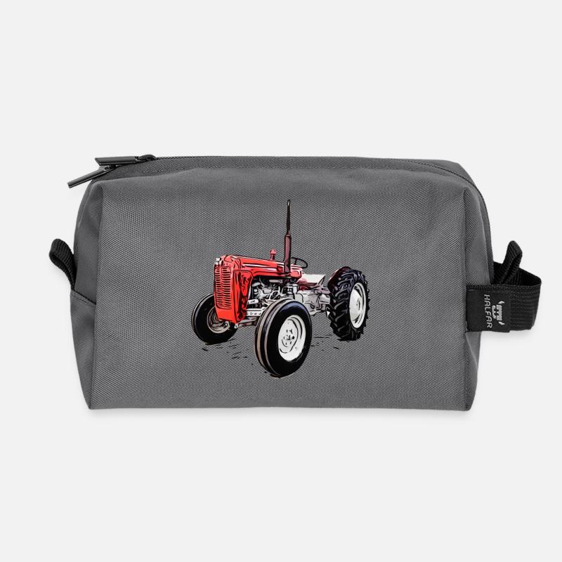 Roter M F 35 Traktor - Recycelte Kulturtasche - Anthrazit