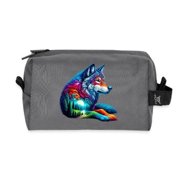 Loup - Trousse de toilette en tissu recyclé - anthracite - Devant
