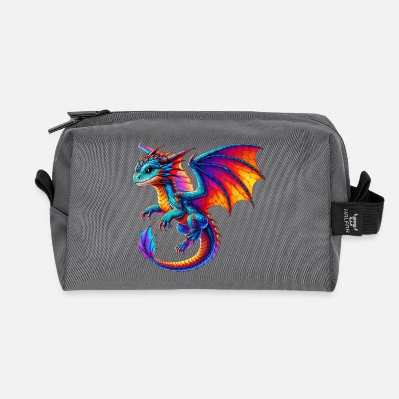 Drache - Recycelte Kulturtasche - Anthrazit