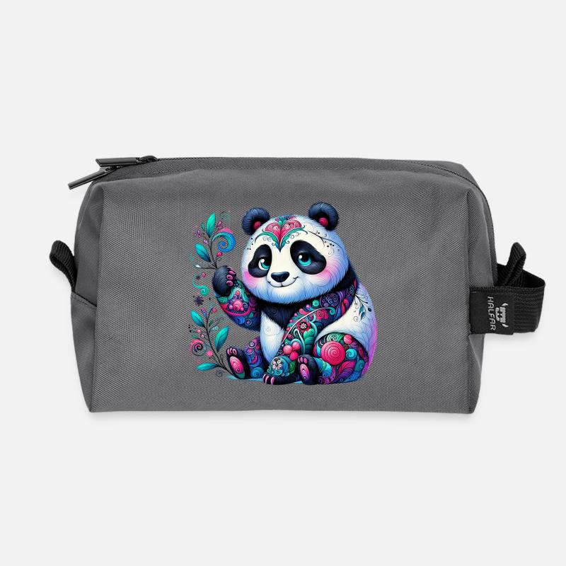 Panda - Recycelte Kulturtasche - Anthrazit