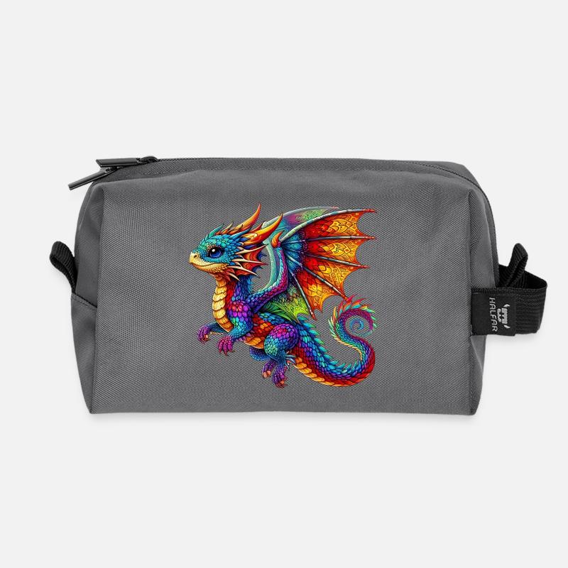 Drache - Recycelte Kulturtasche - Anthrazit