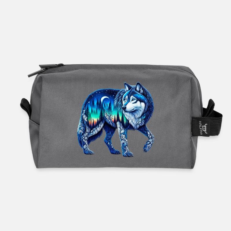 Wolf - Recycelte Kulturtasche - Anthrazit
