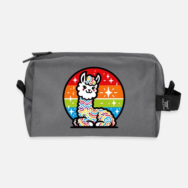 Alpaka - Recycelte Kulturtasche - Anthrazit