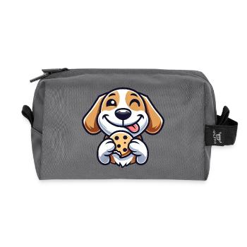 Beagle Hund Nachtisch Cookie Süßigkeit - Recycelte Kulturtasche - Anthrazit - Vorne