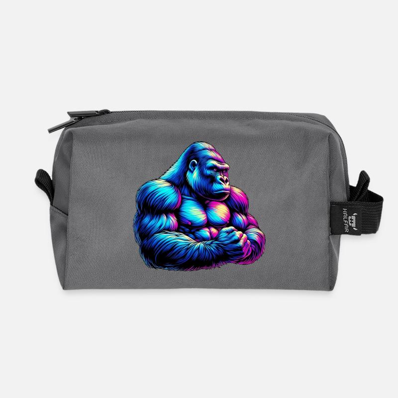 Gorilla - Recycelte Kulturtasche - Anthrazit