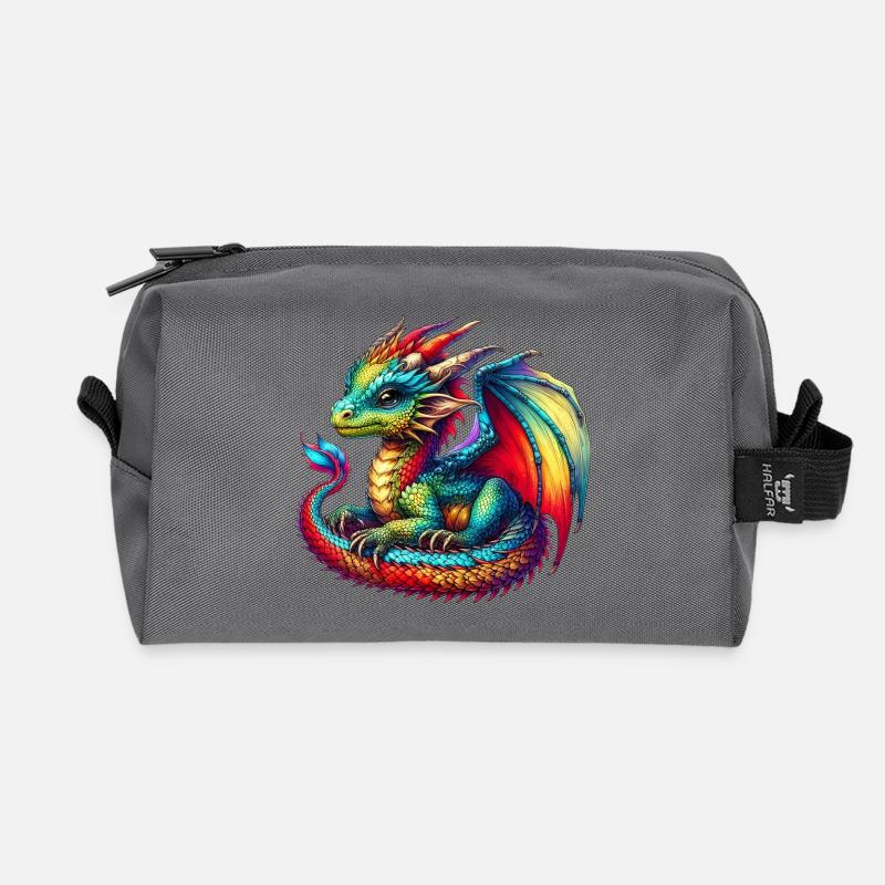 Drache - Recycelte Kulturtasche - Anthrazit