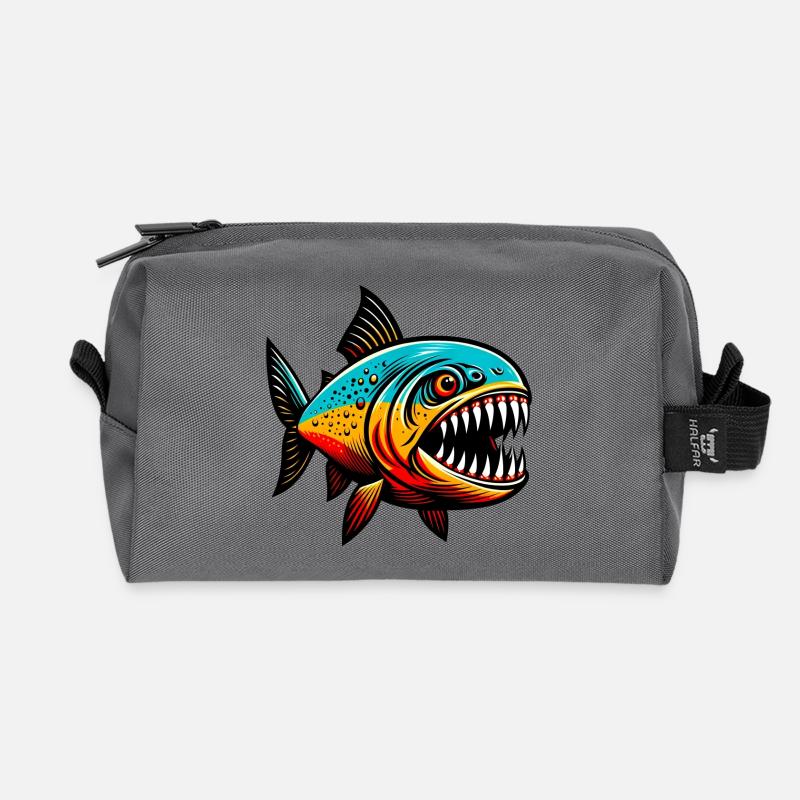 Piranha - Recycelte Kulturtasche - Anthrazit