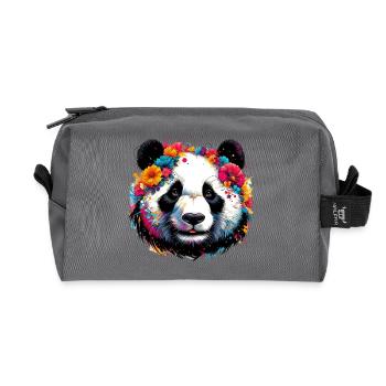 Panda - Recycelte Kulturtasche - Anthrazit - Vorne
