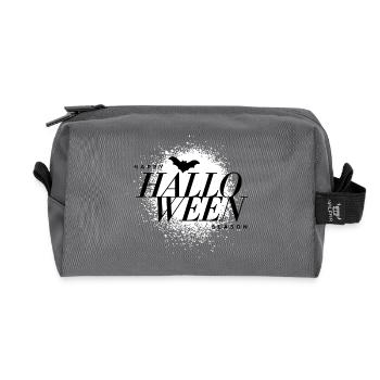 Conception de chauve-souris Spirit d’Halloween - Trousse de toilette en tissu recyclé - anthracite - Devant