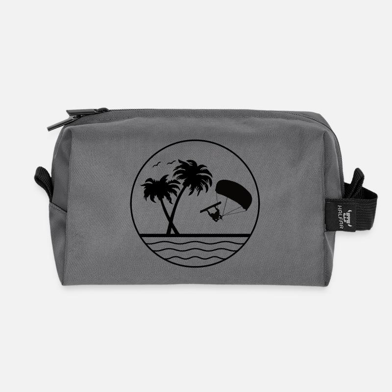 Kite Dreams by the Sea - Recycelte Kulturtasche - Anthrazit