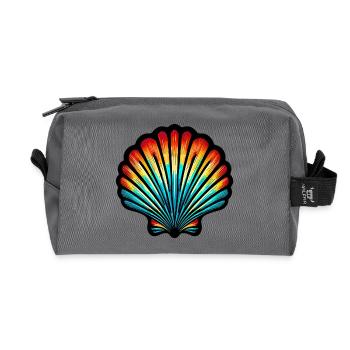 Shell - Recycled Toiletry Zip Bag - anthracite - Front