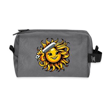 Sonne - Recycelte Kulturtasche - Anthrazit - Vorne