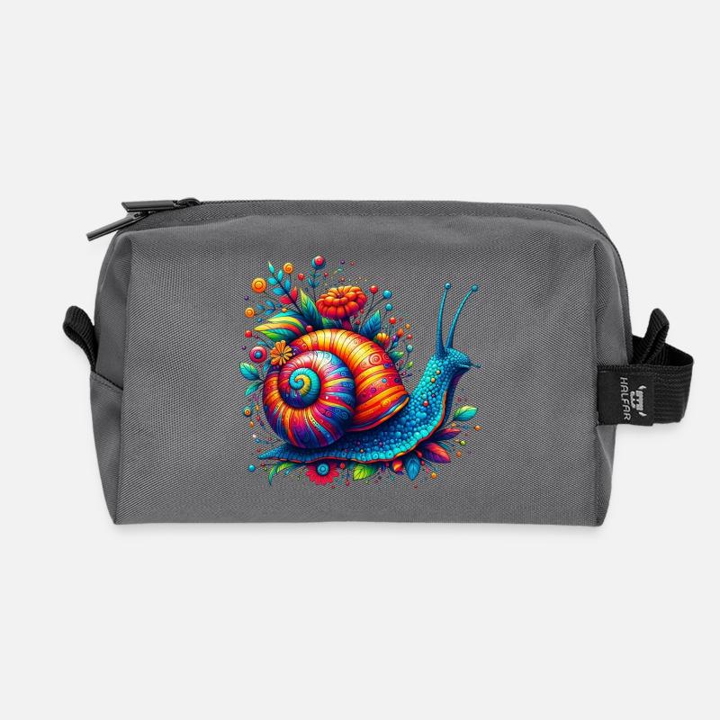 Schnecke - Recycelte Kulturtasche - Anthrazit