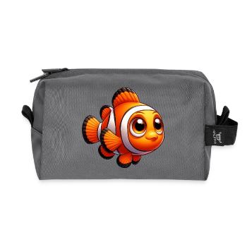 Clownfish - Recycled Toiletry Zip Bag - anthracite - Front