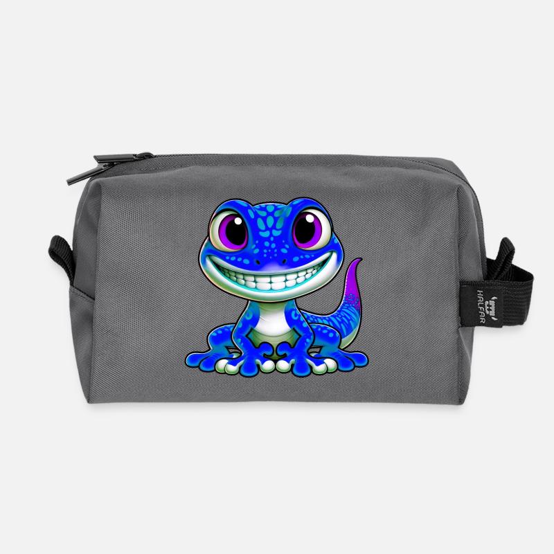 Gecko - Recycelte Kulturtasche - Anthrazit
