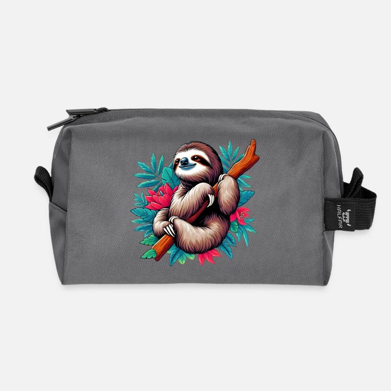 Faultier - Recycelte Kulturtasche - Anthrazit