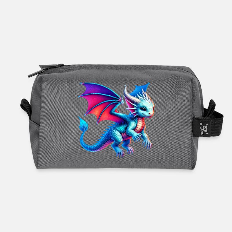 Drache - Recycelte Kulturtasche - Anthrazit