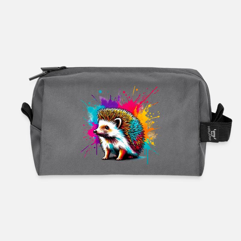 Igelkott - Återvunnen necessär - antracit