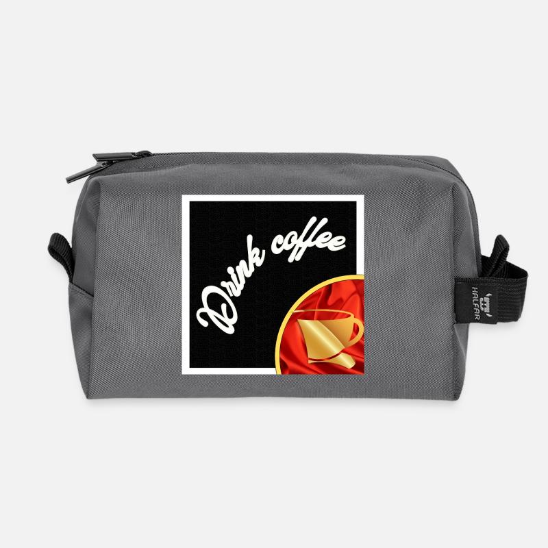 Kaffee des Tages - Recycelte Kulturtasche - Anthrazit