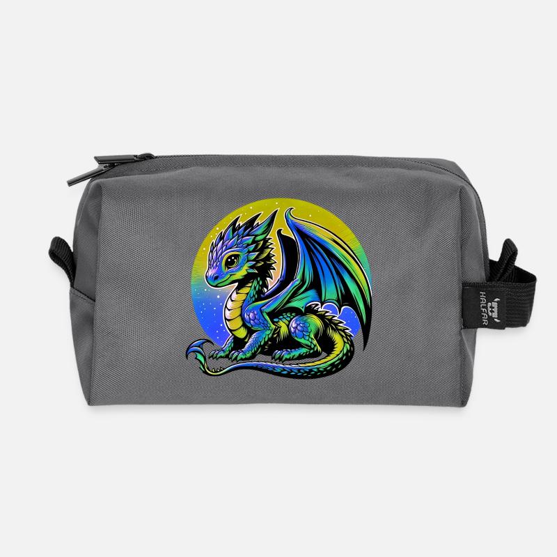 Drache - Recycelte Kulturtasche - Anthrazit
