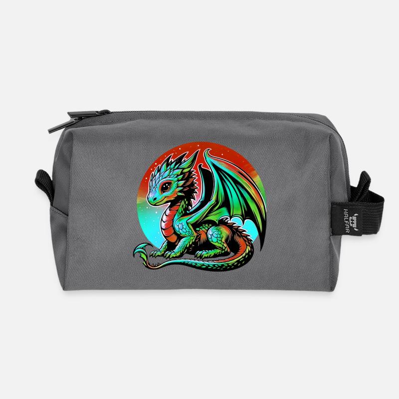 Drache - Recycelte Kulturtasche - Anthrazit