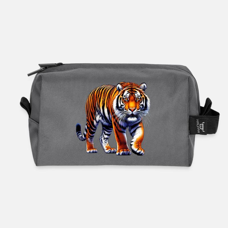Tiger - Recycelte Kulturtasche - Anthrazit