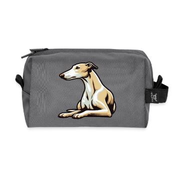 Windhund - Recycelte Kulturtasche - Anthrazit - Vorne