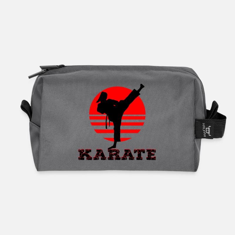 Karate - Recycelte Kulturtasche - Anthrazit