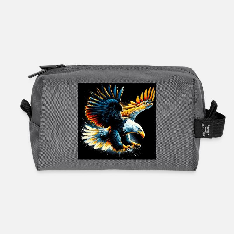 eagle - Recycled Toiletry Zip Bag - anthracite