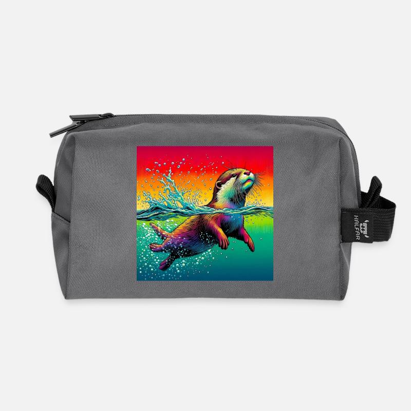 Otter - Recycelte Kulturtasche - Anthrazit