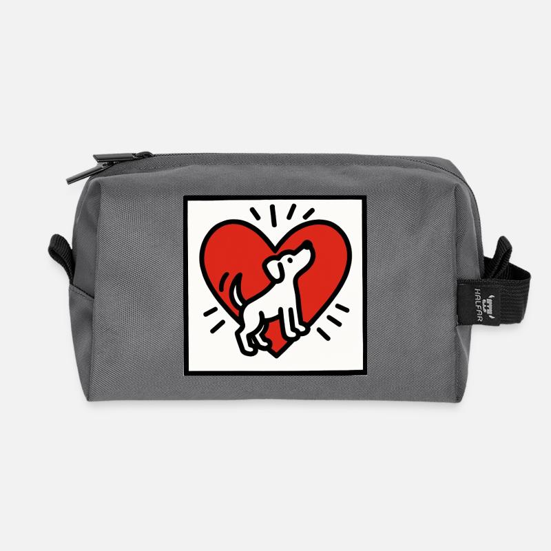 Herzhund1 - Recycelte Kulturtasche - Anthrazit