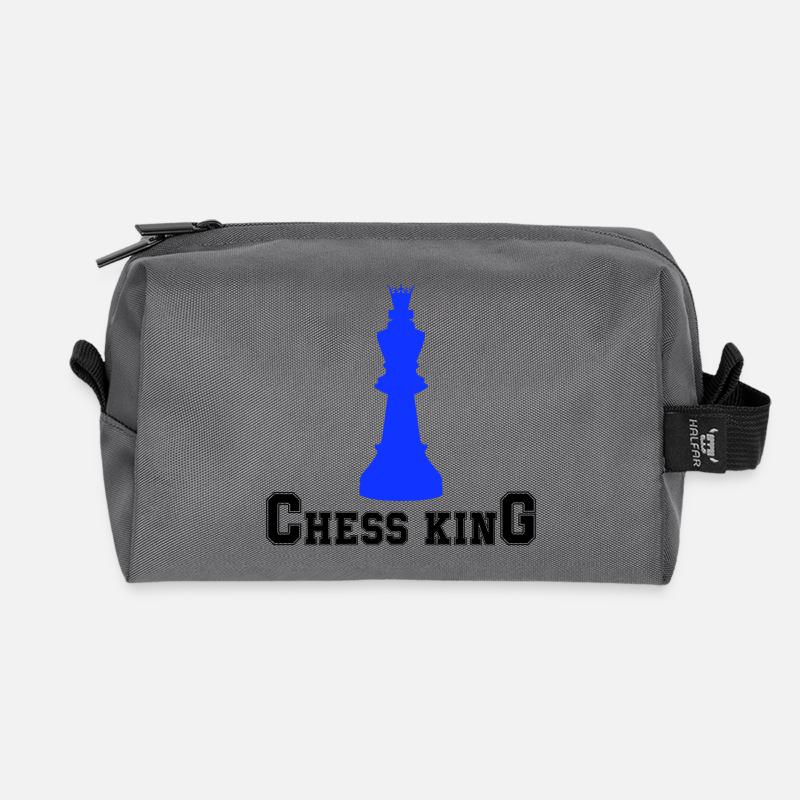Schach König - Recycelte Kulturtasche - Anthrazit