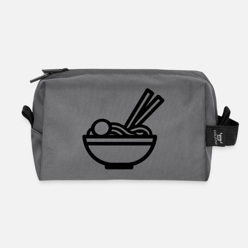 Ramen - Recycled Toiletry Zip Bag - anthracite